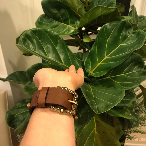 Gucci Feline Head Leather Bracelet in Brown - Picture 8 of 8
